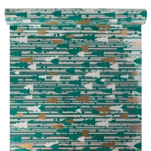 Díszcsomagoló metál karácsonyi fólia tekercs [50cm x 10m] mentazöld